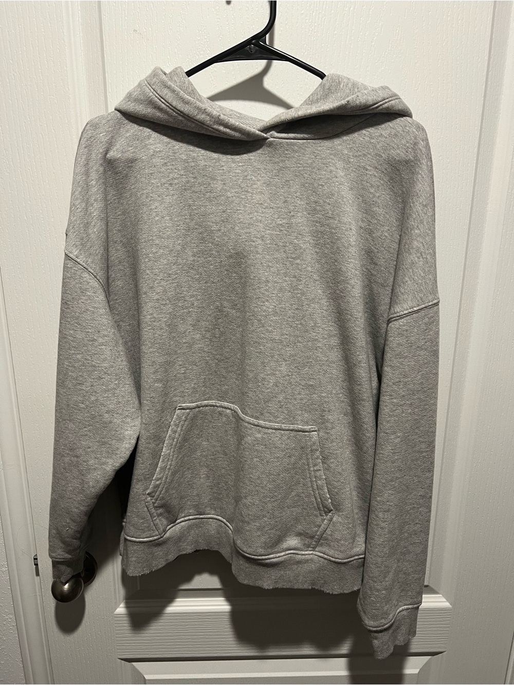 nuuds women’s Light Gray Crewneck Hoodie Sweatshirt